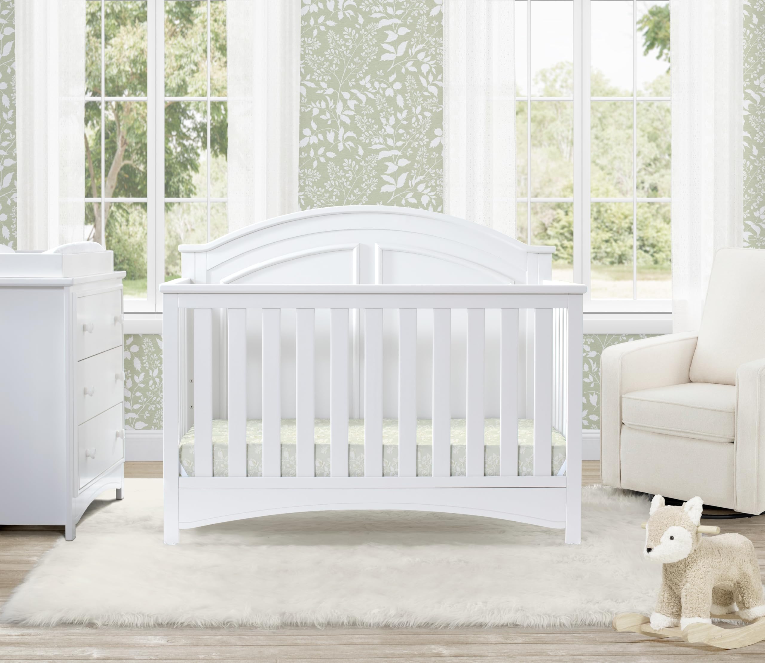 6-in-1 Convertible Crib - White