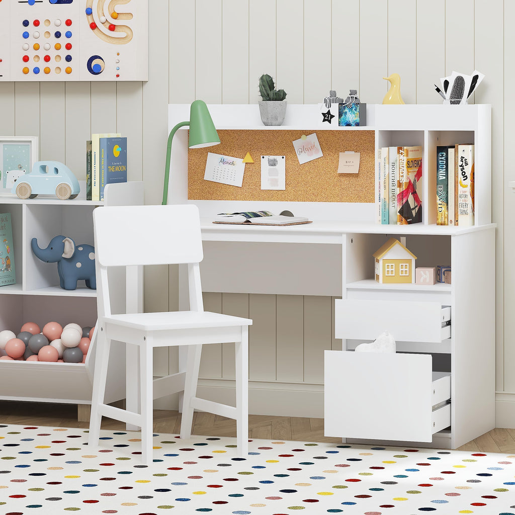 Kids Study Desk & Chair Set with Storage