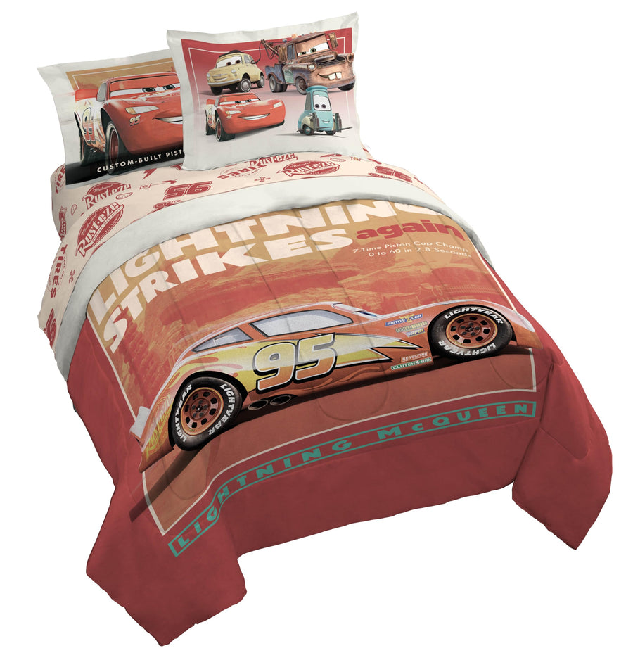 Queen Bedding Set - Cars Theme (7-Piece)