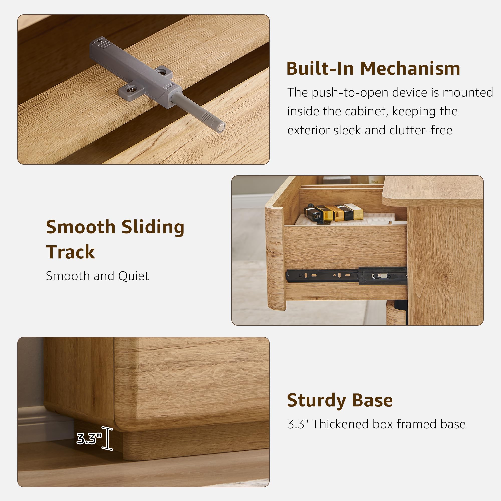 3-Piece Bedroom Furniture Set - Natural Oak