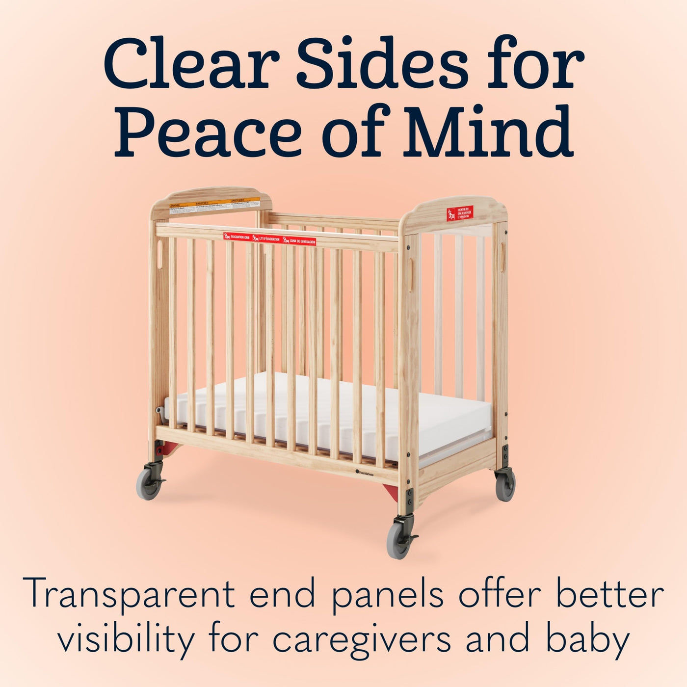 Daycare Evacuation Crib - Natural