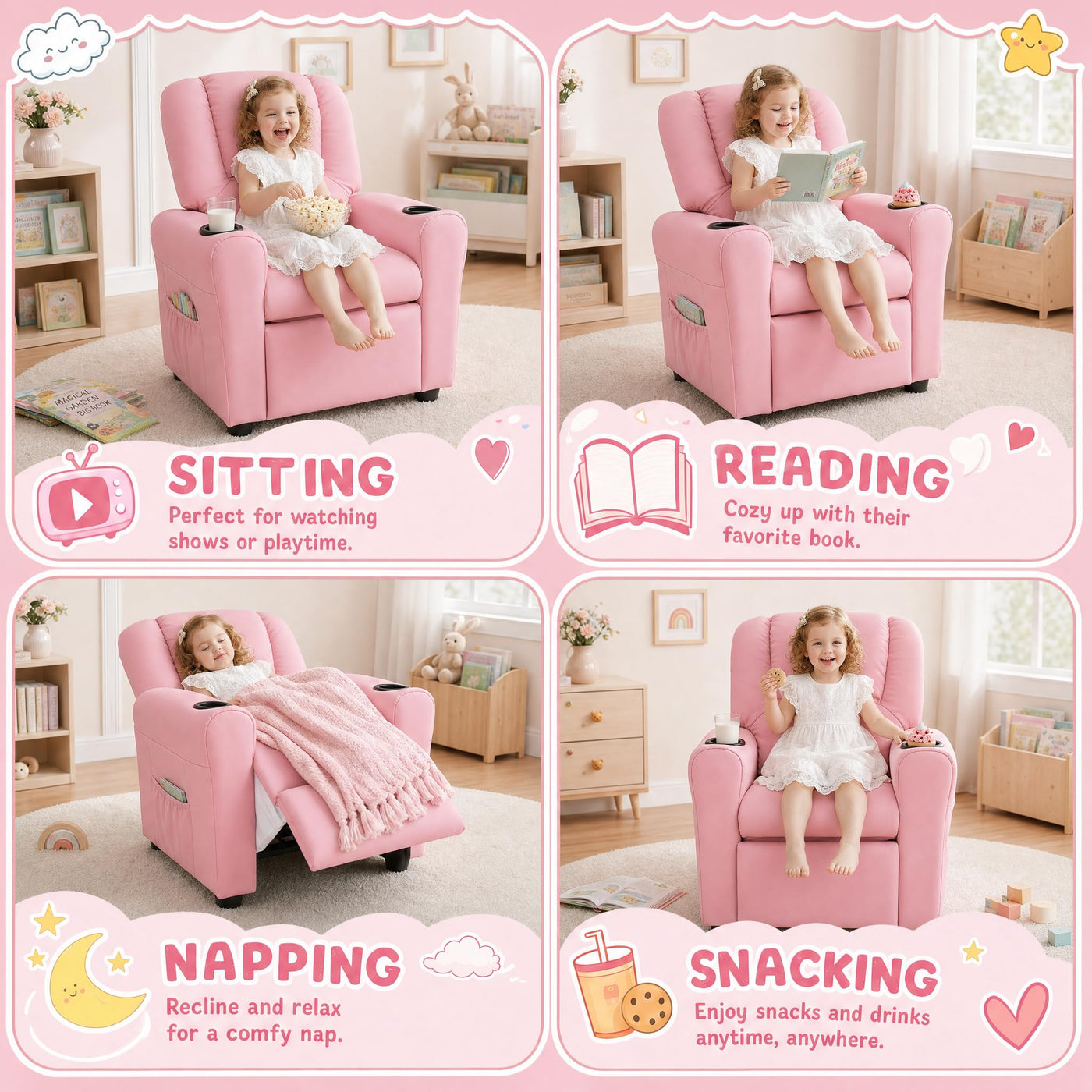 Kids Reclining Chair Sofa