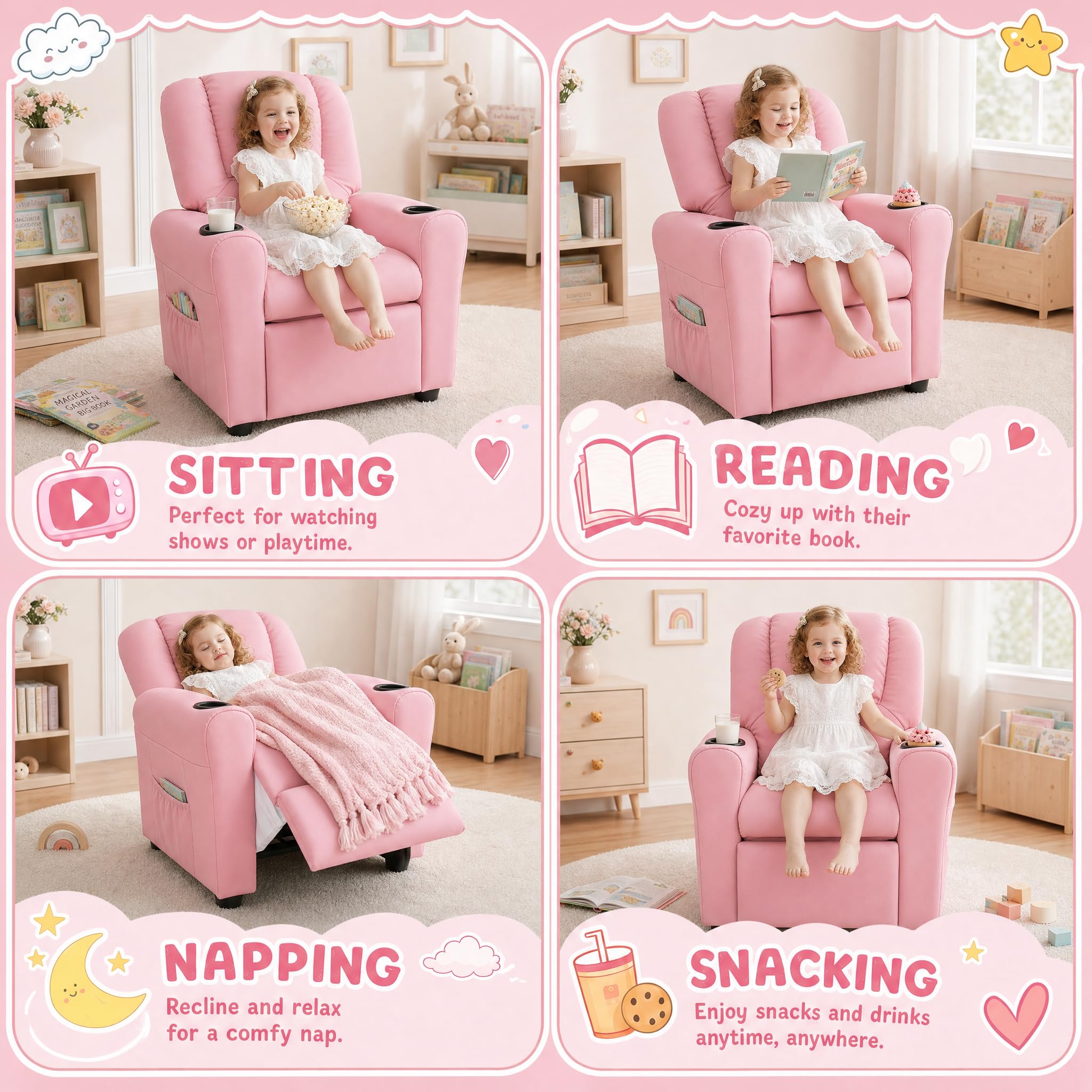 Kids Reclining Chair Sofa