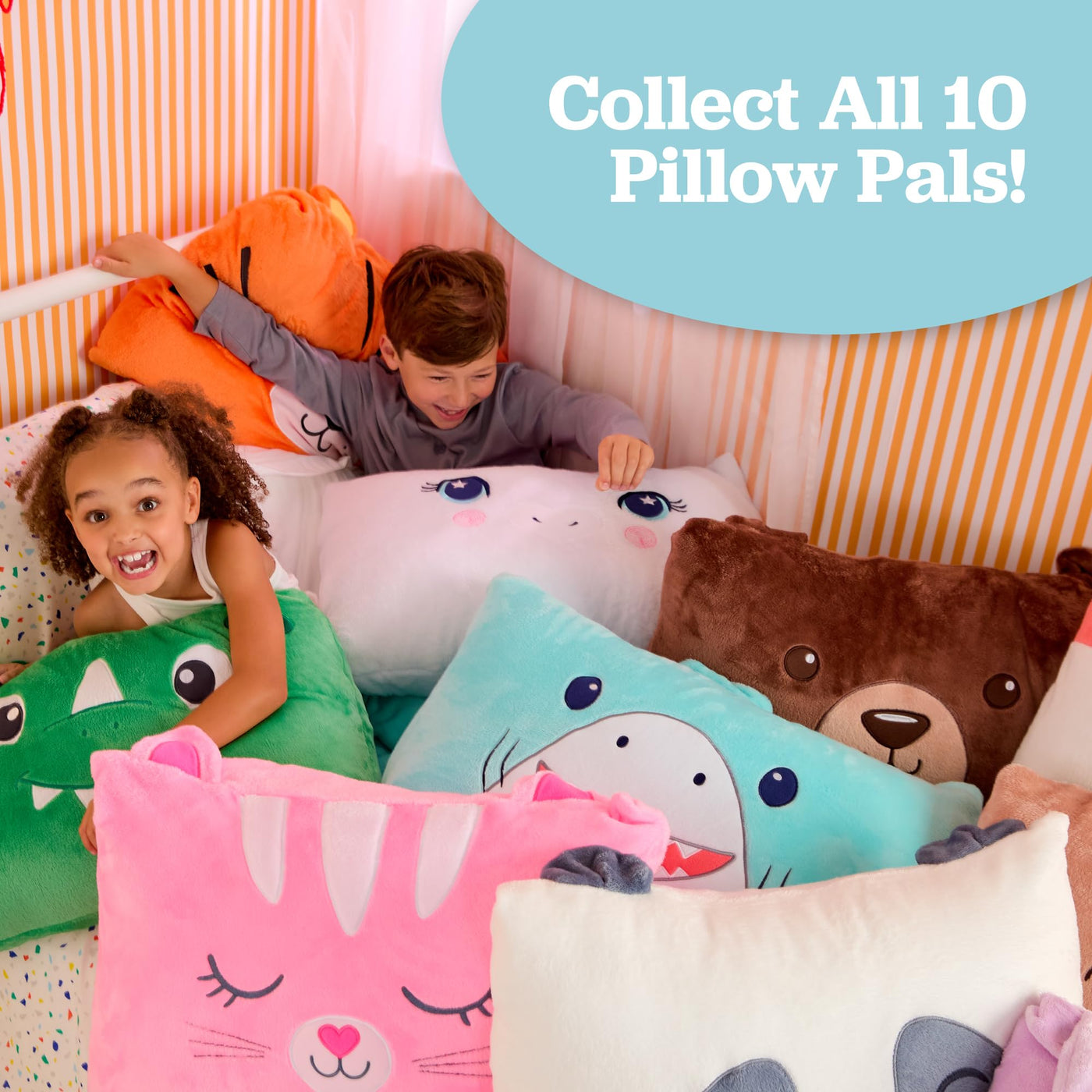 Kids Plush Pillow Pal - Strawberry Cat