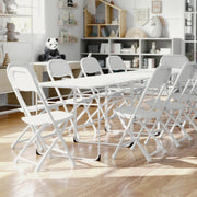 Kids Folding Chair Set - White (10-Pack)