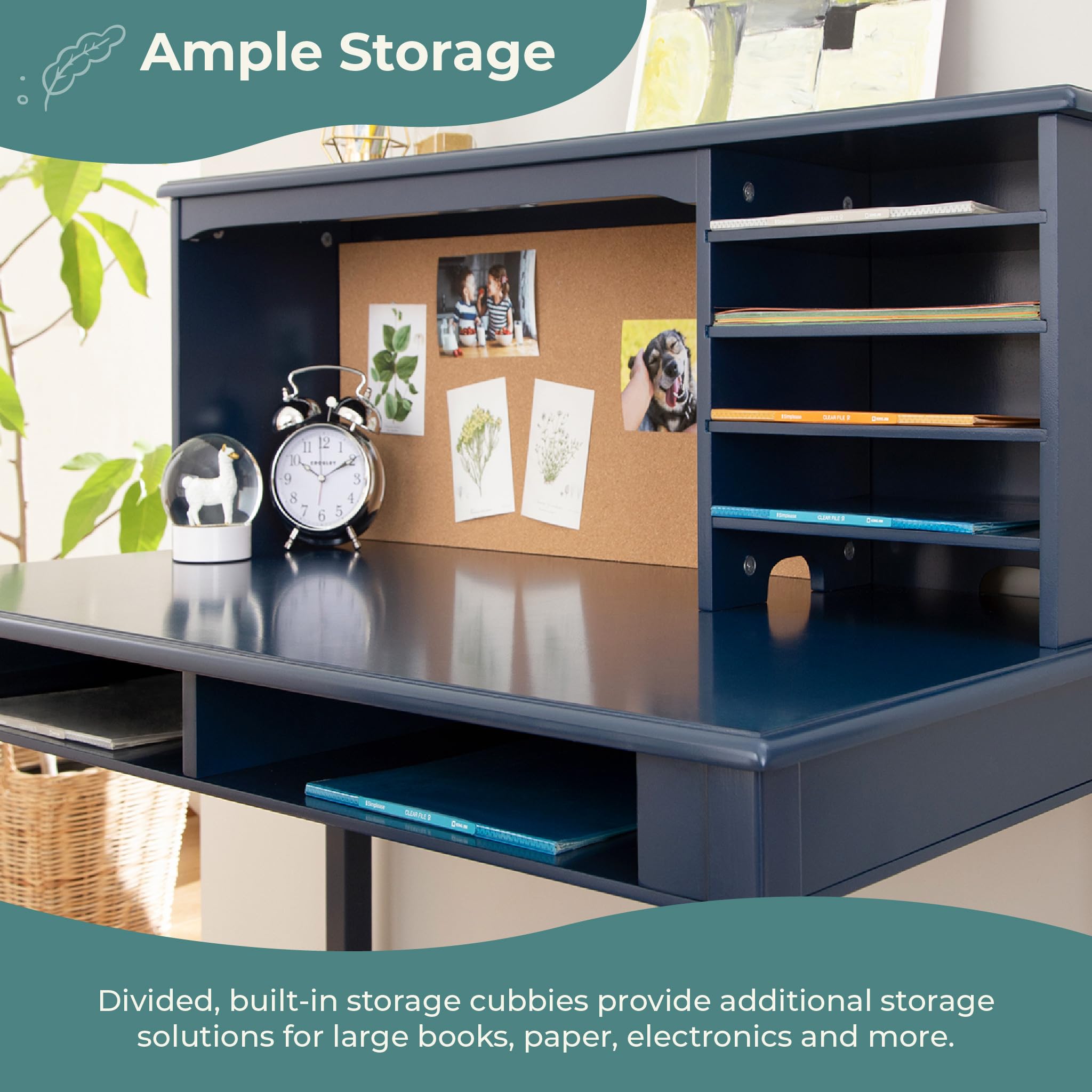 Kids Media Desk & Chair Set - Navy
