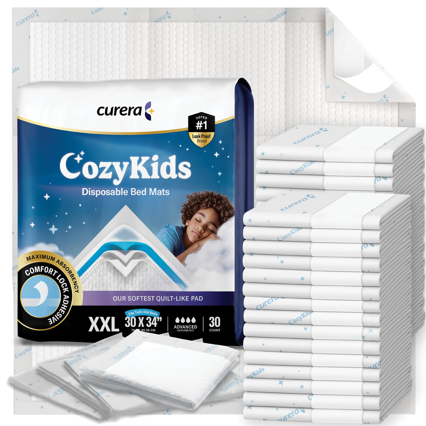 Disposable Bedwetting Pads - 30-Pack