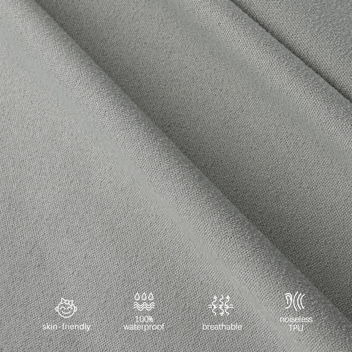Waterproof Crib Sheets - Grey (2-Pack)