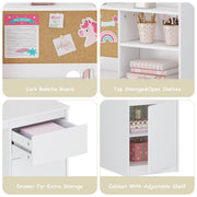 Kids Study Desk & Chair Set with Hutch