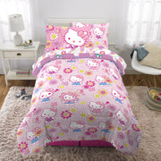 Kids Twin Bedding Set - Hello Kitty Theme (5-Piece)