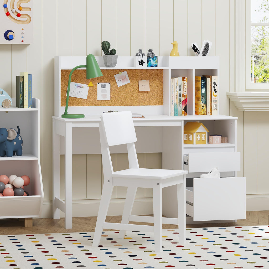 Kids Study Desk & Chair Set with Storage