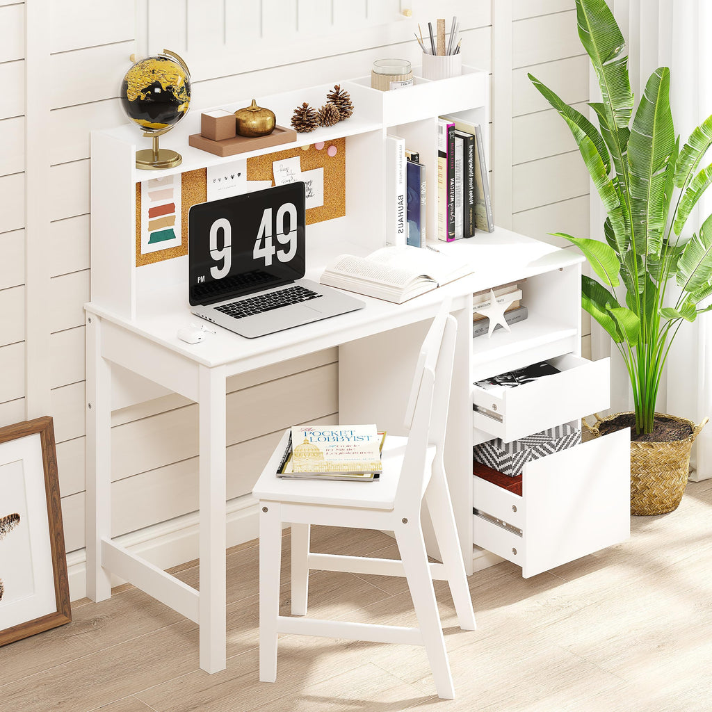 Kids Study Desk & Chair Set with Storage
